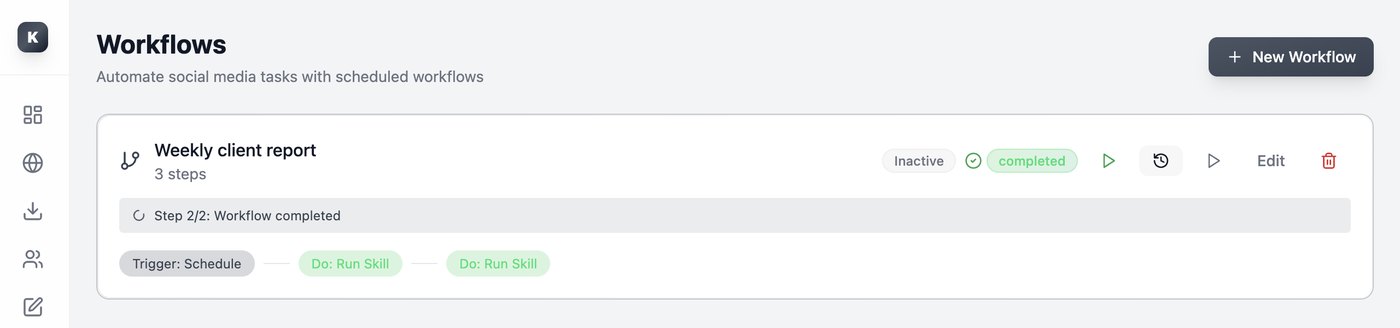 Run completed with status and history